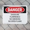 Signmission Gasoline Flammable No Smoking No Open Flame Danger Sign, Plastic, 10in W x 7in L, 2PK OS-2PACK-DS-P-710-L-2367 - alternate 4